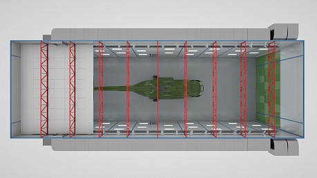 Окрасочно-сушильная камера тупикового типа SPK - 30.10.7 для вертолетов